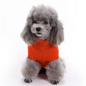 Dog Sweater Warm Pet Sweater Dog Sweaters for Small Dogs Medium Dogs Large Dogs Cute Knitted Classic Clothes Coat for Dog Puppy (Color: Yellow and Black Polka Dot Ruffle: Orange, size: large)