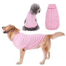 Dog Sweater Warm Pet Sweater Dog Sweaters for Small Dogs Medium Dogs Large Dogs Cute Knitted Classic Clothes Coat for Dog Puppy (Color: Yellow and Black Polka Dot Ruffle: Pink, size: X-Large)