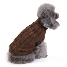 Dog Sweater Warm Pet Sweater Dog Sweaters for Small Dogs Medium Dogs Large Dogs Cute Knitted Classic Clothes Coat for Dog Puppy (Color: Yellow and Black Polka Dot Ruffle: Brown, size: X-Small)