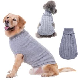 Dog Sweater Warm Pet Sweater Dog Sweaters for Small Dogs Medium Dogs Large Dogs Cute Knitted Classic Clothes Coat for Dog Puppy (Color: Yellow and Black Polka Dot Ruffle: Grey, size: X-Small)