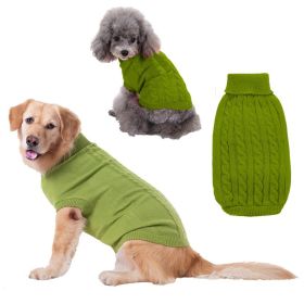 Dog Sweater Warm Pet Sweater Dog Sweaters for Small Dogs Medium Dogs Large Dogs Cute Knitted Classic Clothes Coat for Dog Puppy (Color: Yellow and Black Polka Dot Ruffle: FRUIT GREEN, size: XX-Large)