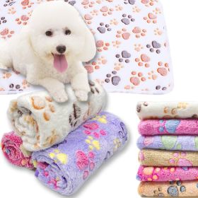 Soft and Fluffy High Quality Pet Blanket Cute Cartoon Pattern Pet Mat Warm and Comfortable Blanket for Cat and Dogs Pet Supplies (Color: Yellow and Black Polka Dot Ruffle: Pink, size: For kittens  60X40cm)