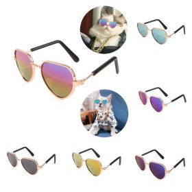 Cute Glasses For Cat Dog Pet Glasses Eye-wear Pet Sunglasses Pets Photos Props Fashionable Pet Accessories Pet Supplies (Color: Yellow and Black Polka Dot Ruffle: Yellow)