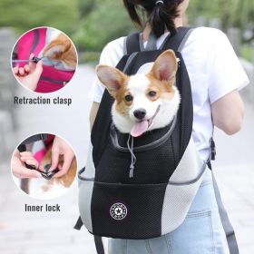 Pet Dog Carrier Bag Carrier For Dogs Backpack Out Double Shoulder Portable Travel Backpack Outdoor Dog Carrier Bag Travel Set (Color: Yellow and Black Polka Dot Ruffle: Blue, size: M for 5-10kg)