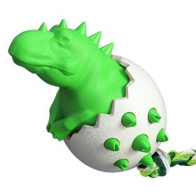 Dog Toothbrush Molar Stick Pet Bite-Resistant Interactive Puzzle Cleaning Teeth Fun Boring Artifact Spherical Dinosaur Egg Toy (Color: Yellow and Black Polka Dot Ruffle: Green)