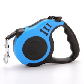 Dog Leash Retractable for Small Medium Dog up to 33lbs Nylon Tape/Ribbon Anti-Slip Handle One-Handed Brake Pause Lock (Color: Yellow and Black Polka Dot Ruffle: Blue)