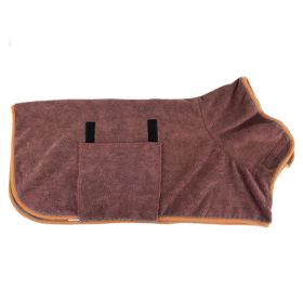 Pet Bath Towel For Dog & Cat; Microfiber Dog Bathrobe; Absorbent Cat Towel; Quick Dry Pet Bathrobe (Color: Yellow and Black Polka Dot Ruffle: Coffee, size: XS)