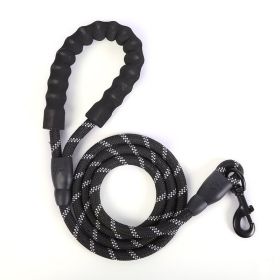 Strong Nylon Braided Dog Leash ; Pet Training Running Rope; Pet Supplies Pet Leash (Color: Yellow and Black Polka Dot Ruffle: Black, size: L)