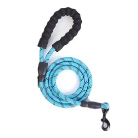 Strong Nylon Braided Dog Leash ; Pet Training Running Rope; Pet Supplies Pet Leash (Color: Yellow and Black Polka Dot Ruffle: Blue, size: M)