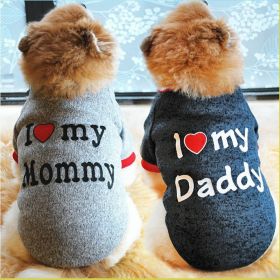 Letter Print Pet Sweater For Dog & Cat; Warm Dog Sweater Soft Cat Sweatshirt; Winter Pet Apparel (Color: Yellow and Black Polka Dot Ruffle: Earth-Yellow, size: L)