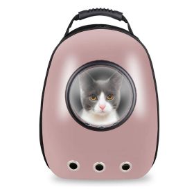 Pet Breathable Traveling Backpack (Color: Yellow and Black Polka Dot Ruffle: Pink)