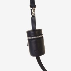 Just Did It - Poop Bag Holder (Color: Yellow and Black Polka Dot Ruffle: Black)
