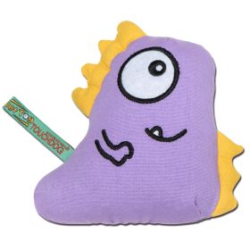 Touchdog Cartoon Shoe-faced Monster Plush Dog Toy (Color: Yellow and Black Polka Dot Ruffle: Purple)