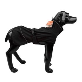 Water Repellent Softshell Dog Jacket Pet Clothes for Spring Autumn (Color: Yellow and Black Polka Dot Ruffle: As Picture)