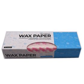 Twlead Wax Paper Sheets Greaseproof Waterproof Wrapping Tissue Food Picnic Paper For Food Basket Liner(Shipment From FBA) (Color: Yellow and Black Polka Dot Ruffle: Heart-shaped Pattern)