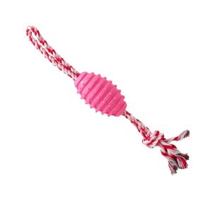 Dog Toys Pet Chew Toy Durable Chewers Toy For Aggressive Dogs With Rope - Indestructible Rope Dog Toys - Best Set For Heavy Duty Chewing And Interacti (Color: Yellow and Black Polka Dot Ruffle: Pink)