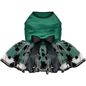 Green and Black Satin Dress (size: Xlarge)