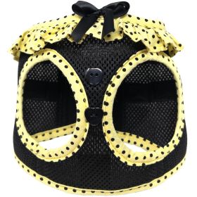 American River Polka Dot Collection - Yellow and Black Polka Dot Ruffle (Color: Yellow and Black Polka Dot Ruffle: Yellow and Black Polka Dot Ruffle, size: large)