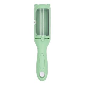 Pet Comb Hair Removal Brush Two-in-one Roller (Color: Yellow and Black Polka Dot Ruffle: Green)
