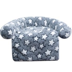 Pet Supplies Plush Kennel Sofa Blanket (Option: Gray XINGX-80x100cm1050G)