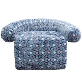 Pet Supplies Plush Kennel Sofa Blanket (Option: Dark Blue XINGX-80x100cm1050G)