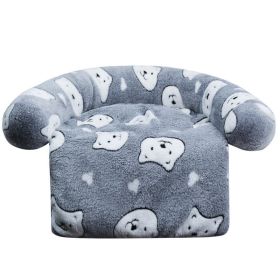 Pet Supplies Plush Kennel Sofa Blanket (Option: Gray Bear-90x110cm1280)