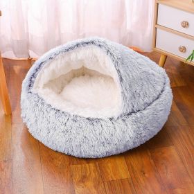 Waterproof Dog Kennel Warm Room Semi Enclosed (Option: Gradient Grey-60cm)