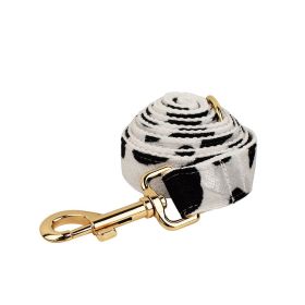 New Cows On White Background Dog Collar Bow Dog Back Suit (Option: Dog Leash-XL)