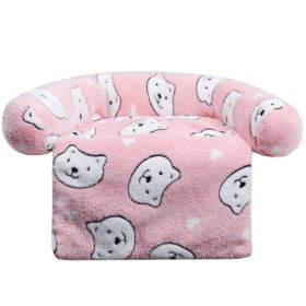 Pet Supplies Plush Kennel Sofa Blanket (Option: Pink Bear-70x90cm890G)
