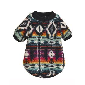 Thickened Sweater Ethnic Style Cat Clothes Dog Clothes (Option: Ethnic Style Fleece Sweatshirt-L)