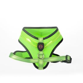 Pet Supplies LED Luminous Dog Chest Strap Rechargeable Mesh Luminous Harness (Option: Green-L)