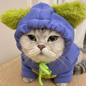 Cat Autumn And Winter Clothes And Coat Thickened (Option: CP Sweater-XL)