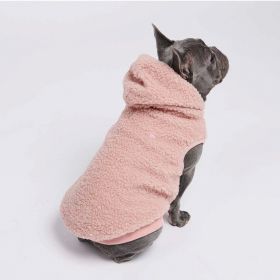 Pet Dog Hooded Sweater Autumn And Winter Style Large Dog Cashmere Hoodie Sleeveless (Option: Pink-4XL)