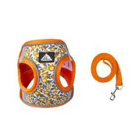 Dog Rope Leash Anti Breaking Loose Breathable Chest Strap (Option: Orange-L)