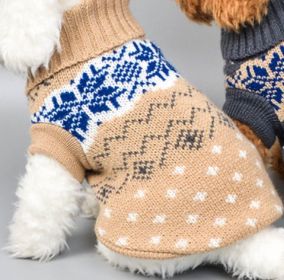 Minimalist Printed Cute Pet Dog Sweater (Option: Beige-XL)