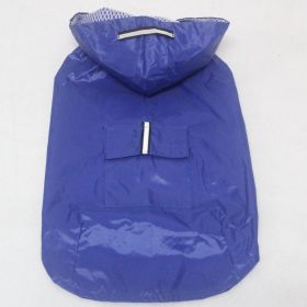 Pet Waterproof Windproof Hood Puppy Raincoat (Option: Blue-2L)