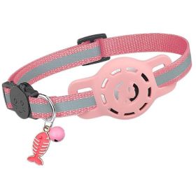 Tracker Protective Case Anti-lost Pet (Color: Yellow and Black Polka Dot Ruffle: Pink)