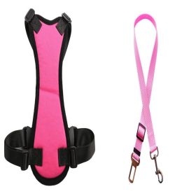 Car Seat Belts For Pets (Option: RoseÃ‚ Red-XL)