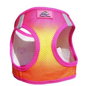 American River Choke Free Dog Harness Ombre Collection - Raspberry Pink and Orange (size: 3X-Large)