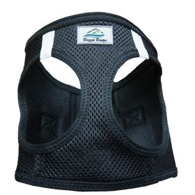 American River Solid Ultra Choke Free Dog Harness - Solid American River - Black (size: 2XL)