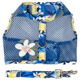 Cool Mesh Dog Harness with Leash - Catching Waves (size: large)