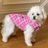 Weekender Dog Sweatshirt Hoodie - Pink and White Plaid Flannel