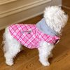 Weekender Dog Sweatshirt Hoodie - Pink and White Plaid Flannel