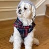Weekender Dog Sweatshirt Hoodie - Red and Black Plaid Flannel