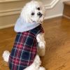 Weekender Dog Sweatshirt Hoodie - Red and Black Plaid Flannel